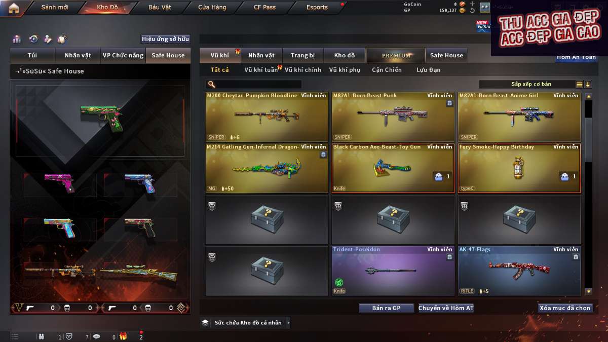 shop acc cf uy tin gia re